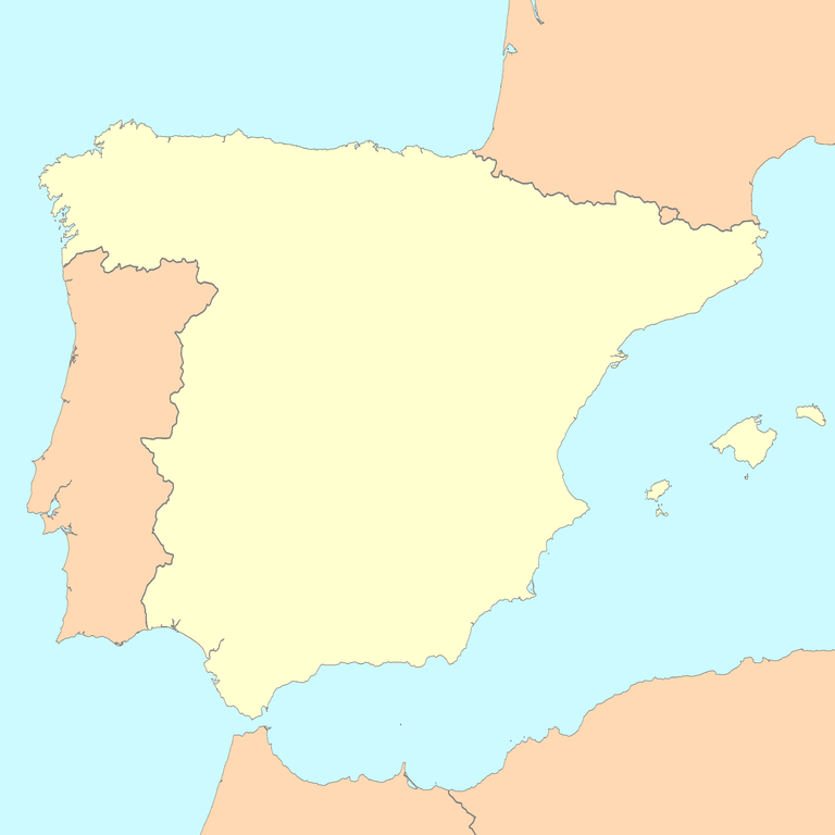 Spain Blank Map