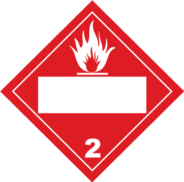 Blank Flammable Gas Class 2 Placard L1285 - by SafetySign.com