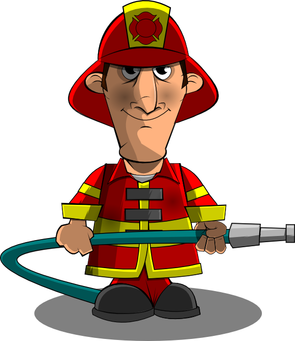 Funny Firefighter Cartoon - Free Clipart Images