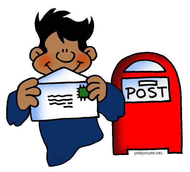 Sending a letter clipart