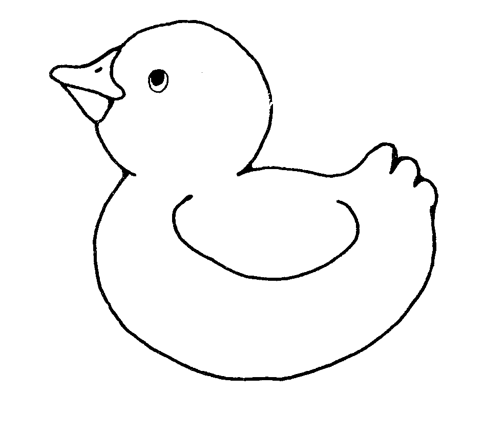 Best Photos of Duck Line Drawing - Rubber Duck Clip Art Black and ...