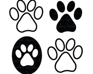 Husky Paw Prints Clipart - Free to use Clip Art Resource