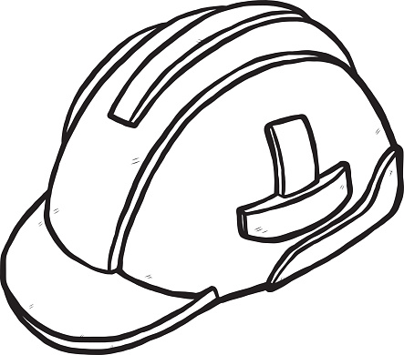 Drawing Of The Hard Hat Art Clip Art, Vector Images - ClipArt Best