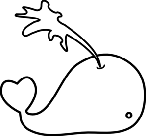 Whale clipart black and white