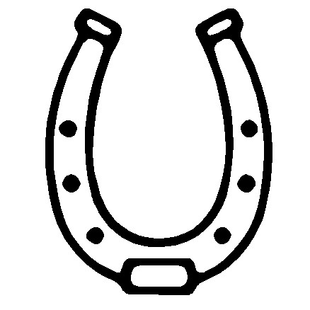 Horse and horseshoe clipart