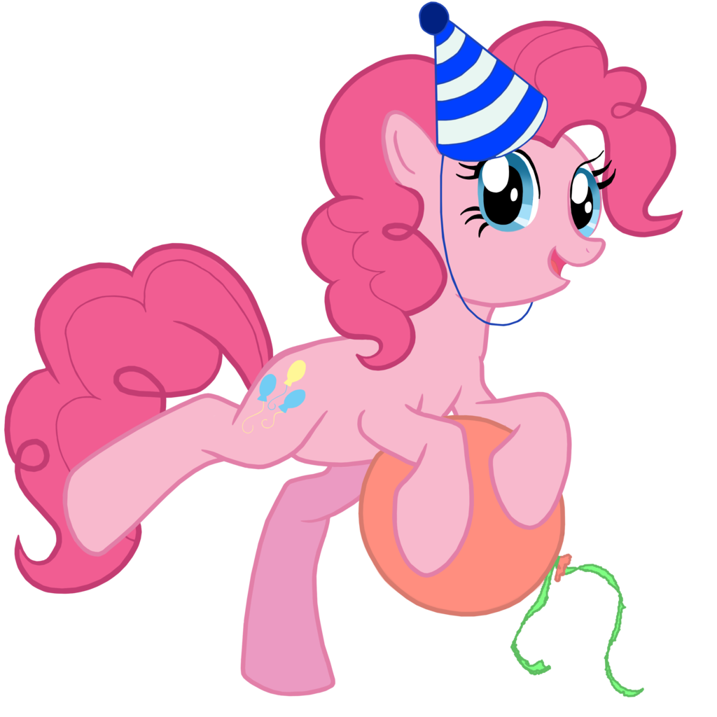 1031015 - artist:face-of-moe, balloon, party hat, pinkie pie, safe ...