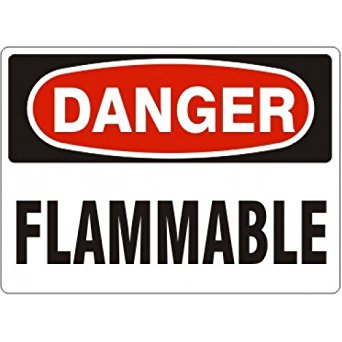 Safehouse Signs D-260434 "DANGER FLAMMABLE" Sign: Amazon.com ...