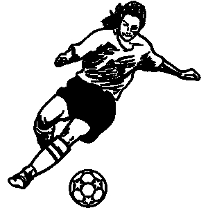 Soccer player girl clipart