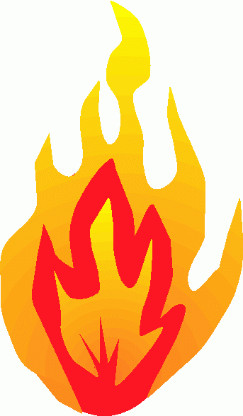 Animated moving clip art picture of heat and flame image #7012