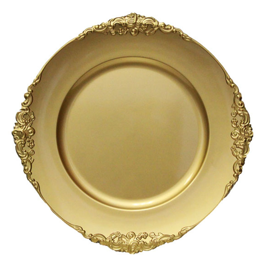 Gold Vintage Charger Plate - LaSar Linens