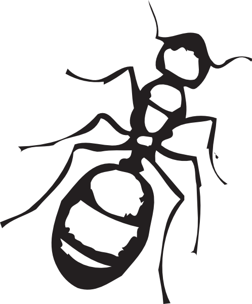 Ants clipart black and white