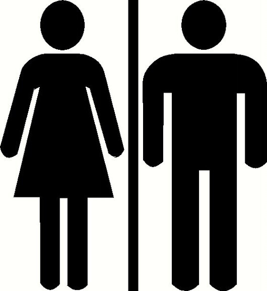 Unisex Mens Womens Ladies Restroom Bathroom Door Sign By Wvgraphx ...