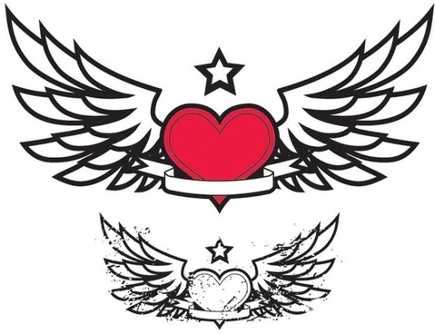 Vector heart wings free vector download (5,025 Free vector) for ...