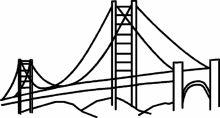 Image of Bridges Clipart #5413, Golden Gate Bridge Black And White ...