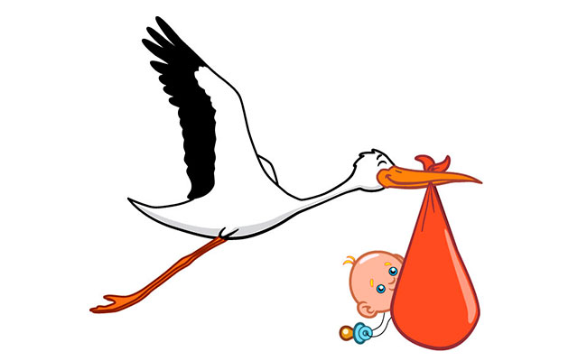 How to draw a stork with a baby in stages | How to draw anything ...