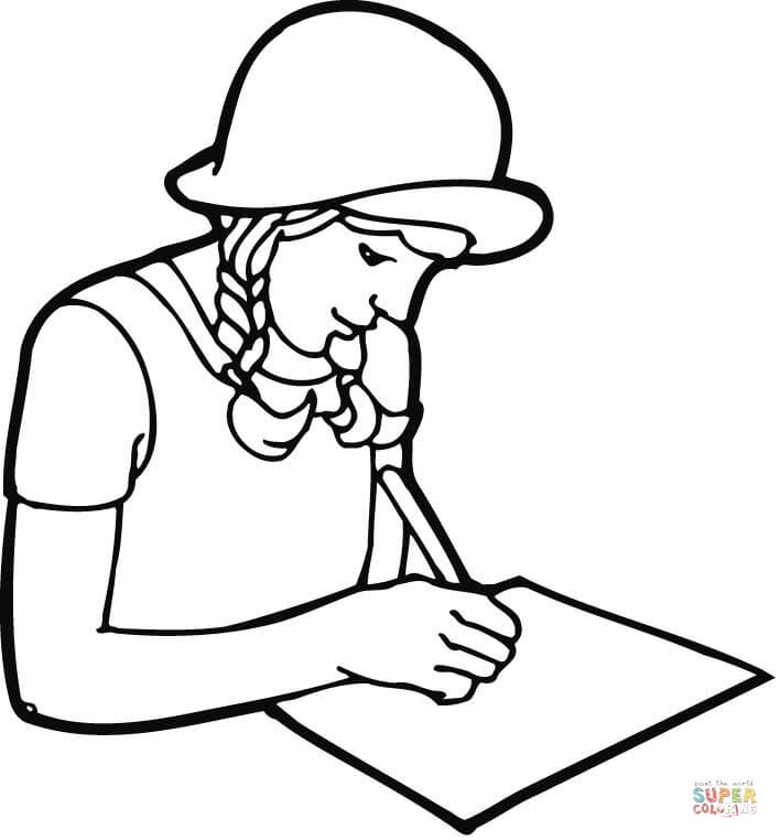 Teacher coloring page | Free Printable Coloring Pages