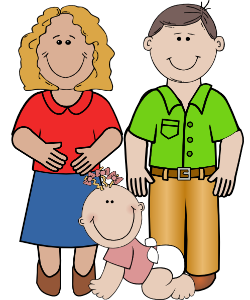 Family To Color Clipart