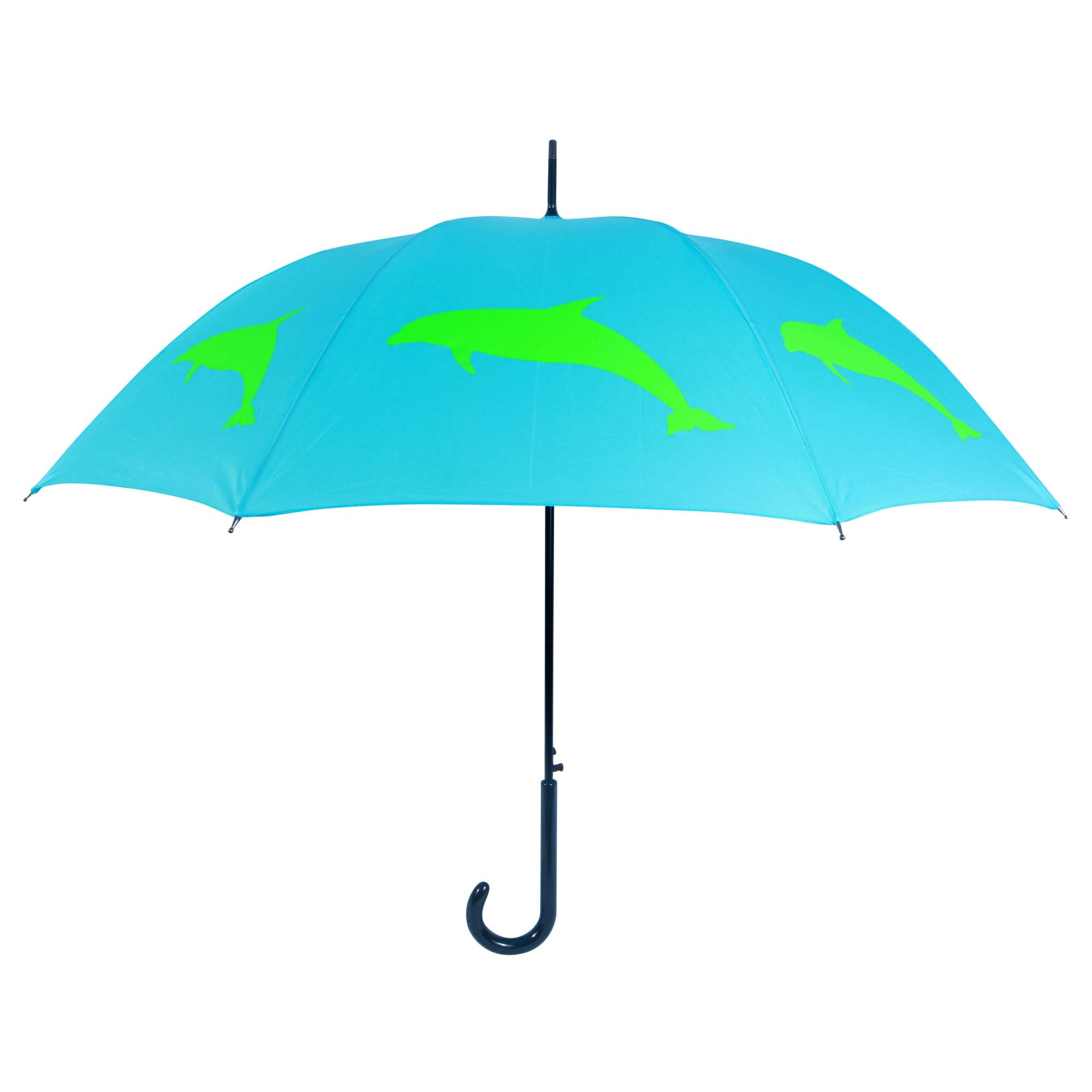 Dolphin Umbrella Green on Light Blue – The San Francisco Umbrella ...