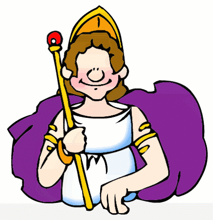 Characature clipart images of greek gods and goddesses