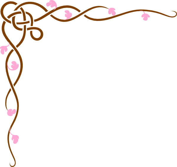 Pink Flower Border Clip Art - Free Clipart Images