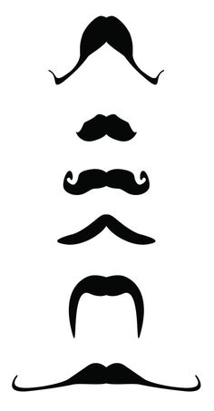 3 Printable - moustache patterns