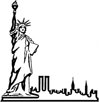 Outline Of Statue Of Liberty - ClipArt Best