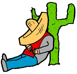 Mexican Leaning on a Cactus