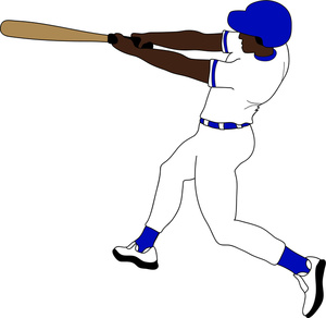 Baseball Player Clipart Image - African American Baseball Player ...