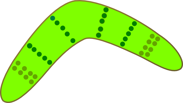 Green Boomerang Clip Art - vector clip art online ...