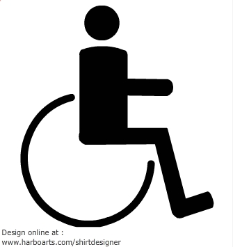 Download : Stickman sitting in wheelchair - Vector Graphic