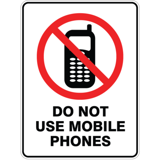 Signage Prohibition PROHIBITED Do Not Use Mobile Phones Clipart ...