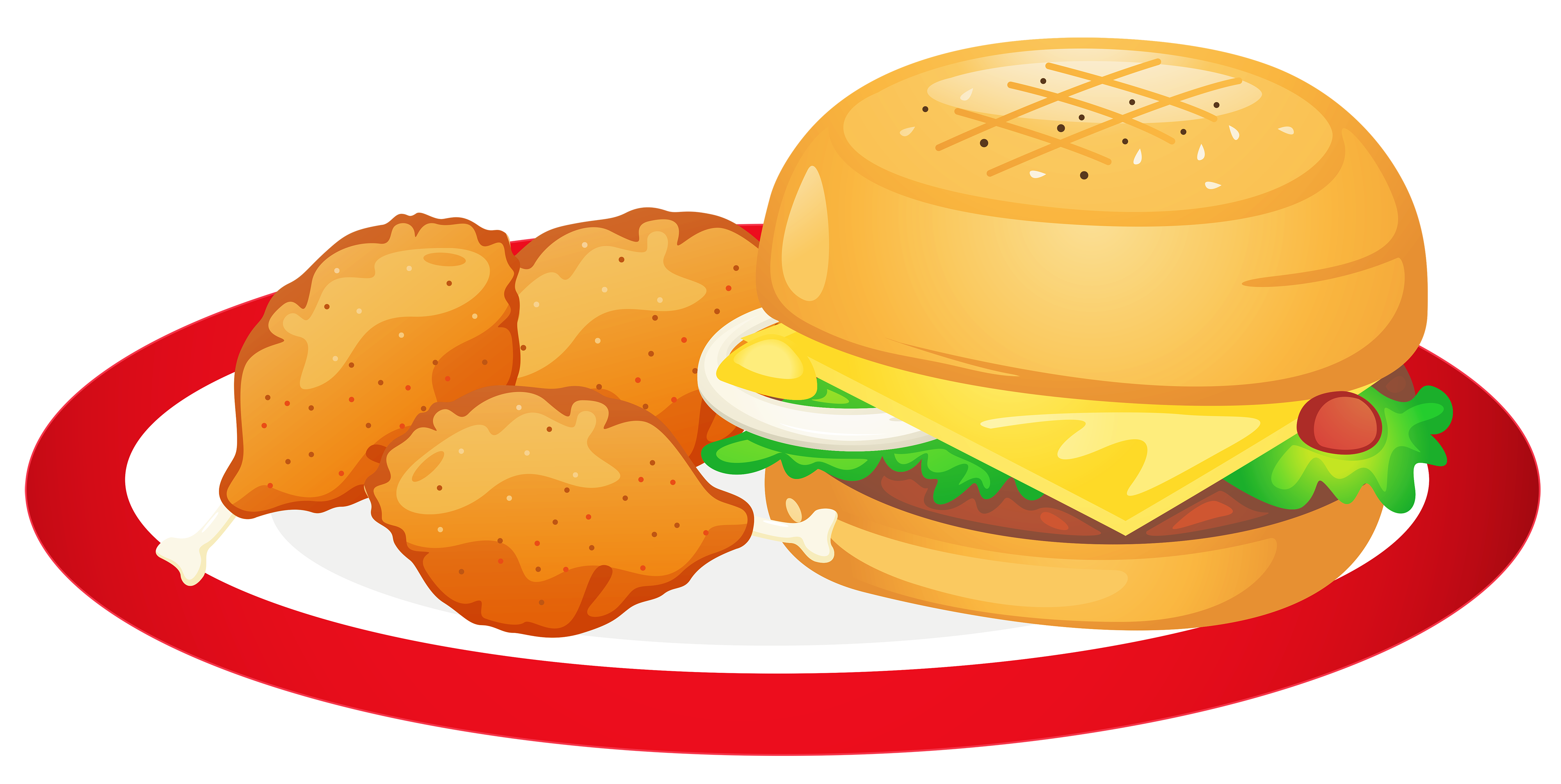 Plate Of Food Clip Art - ClipArt Best