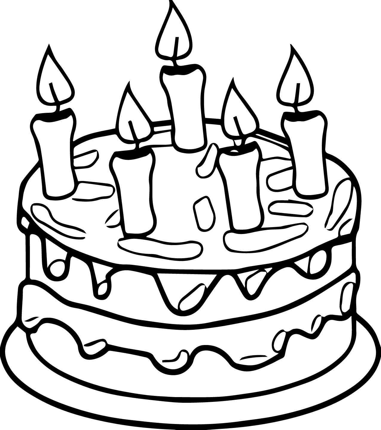 Birthday Cake Coloring Sheet. 7th birthday cake coloring page for ...