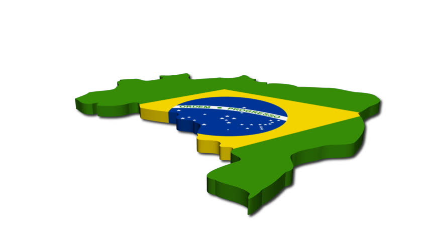 Brazil Map Flag With Stacks Of Export Containers Animation Stock ...
