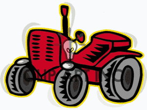 Animated tractors clipart