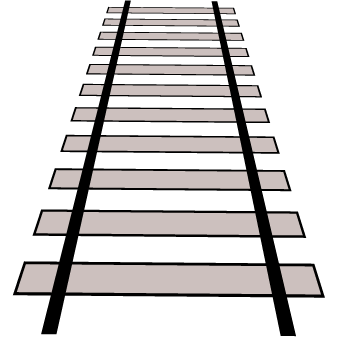 Perspective Train Track Clipart