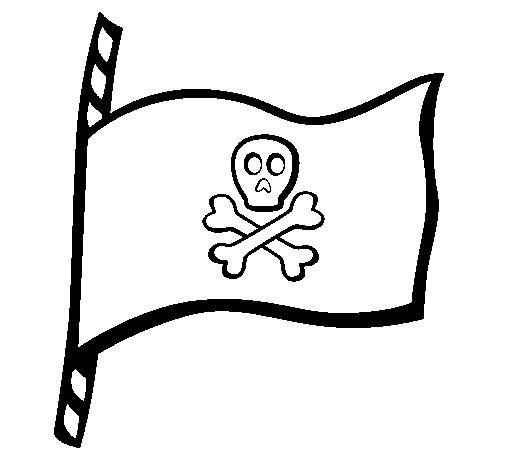 Pirate flag coloring page - Coloringcrew.com