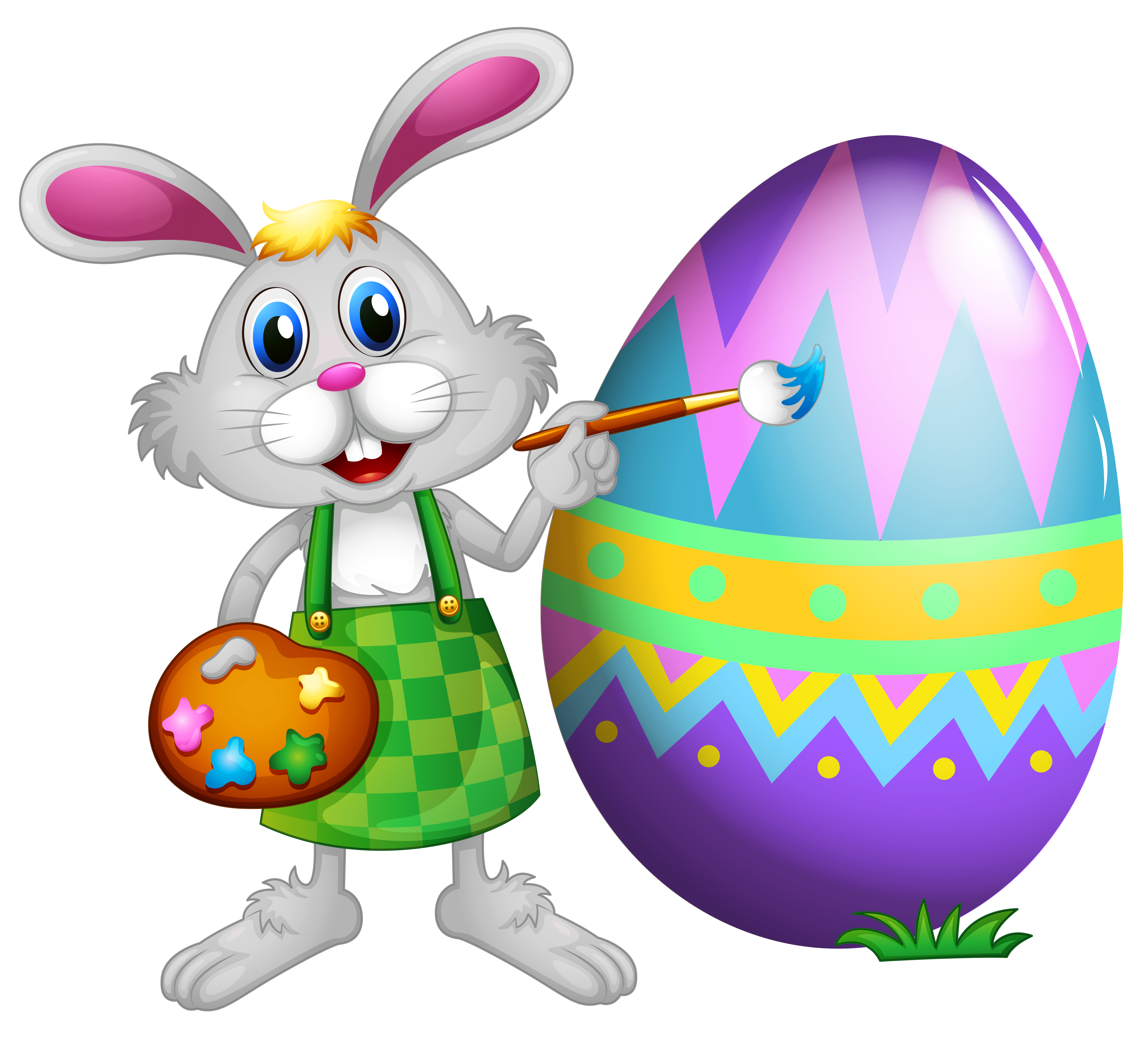 Easter bunny with basketball clipart - ClipartFox