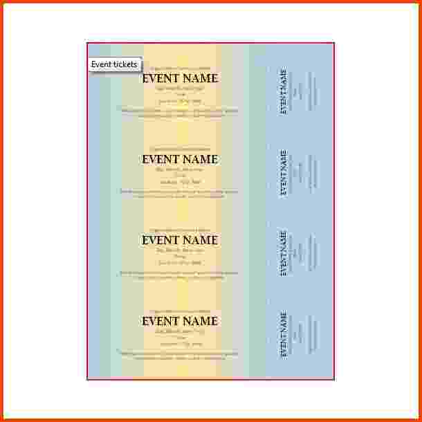 7+ Event Ticket Template Free | SOP Templates PDF