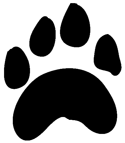 Clipart of leopard paw print