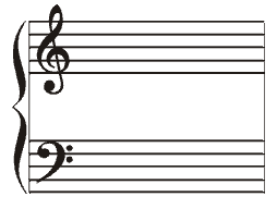 Blank sheet music clipart