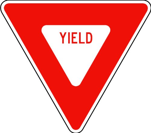 Amazon.com: Street & Traffic Sign Wall Decals - Red Yield Sign ...