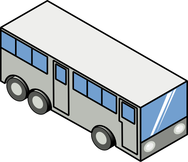 Bus Isometric Icon Clip Art - vector clip art online ...