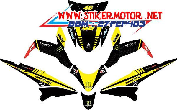 Jual Modif Striping Motor Xeon Gt 125 Monster Energy Baru ...