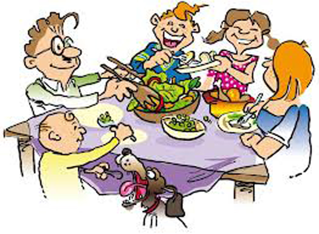 People Eating Dinner Clipart
