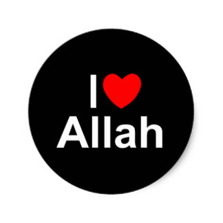 I Love Allah Stickers | Zazzle