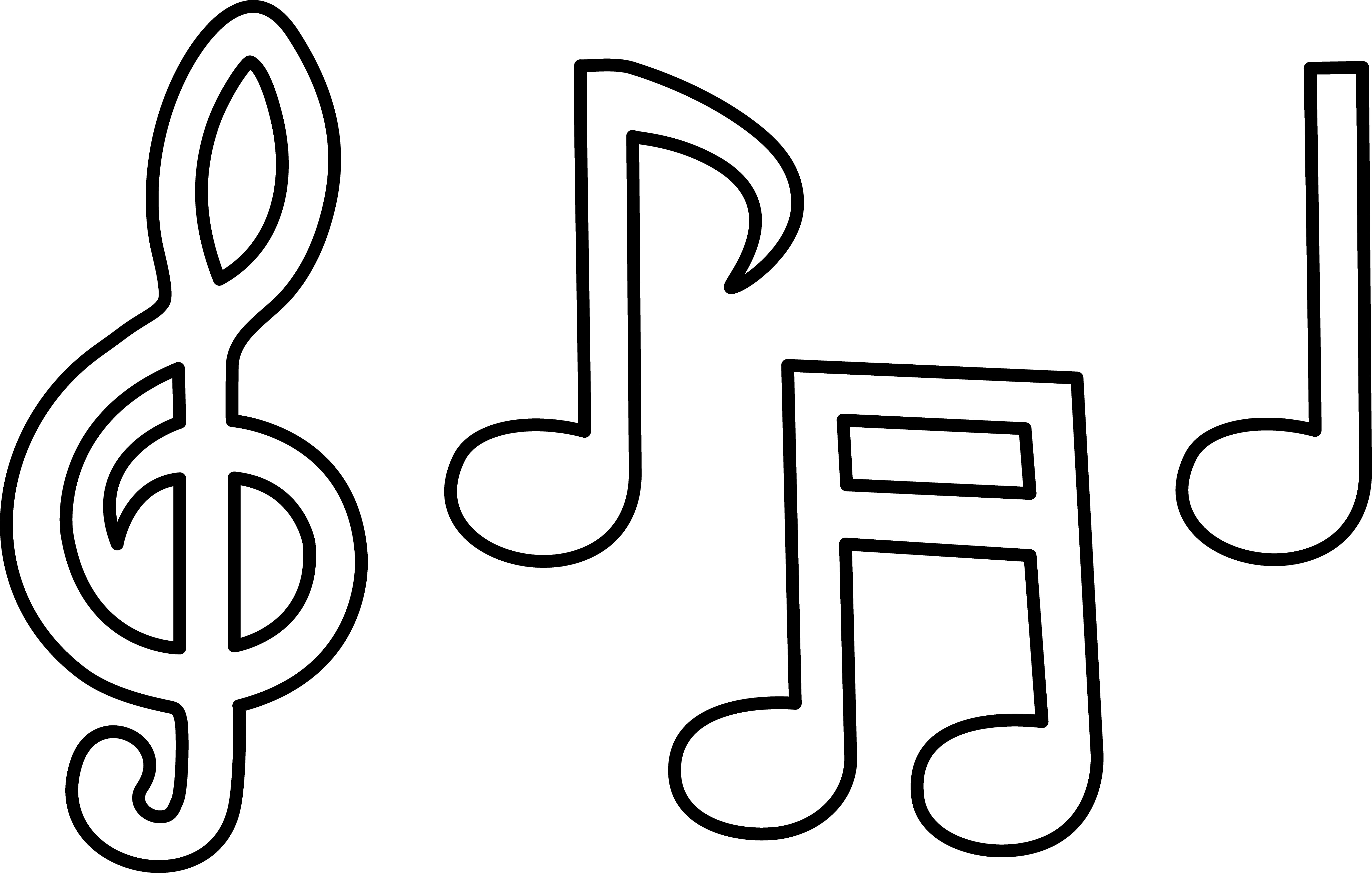 musical symbols Colouring Pages inside Coloring Pages Music Notes ...