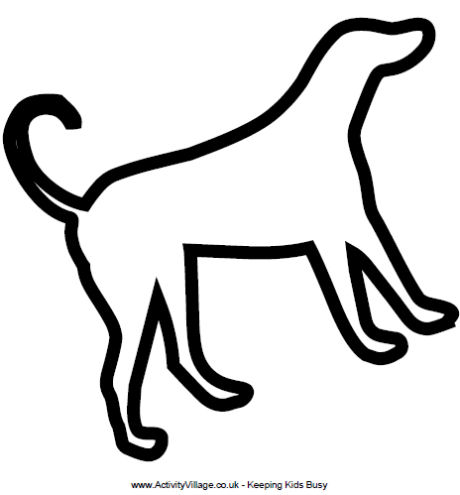 Best Photos of Dog Outline Template - Dog Template Printable, Dog ...