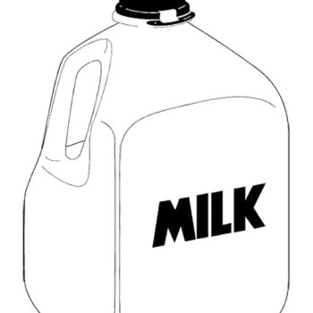 Milk containers clipart