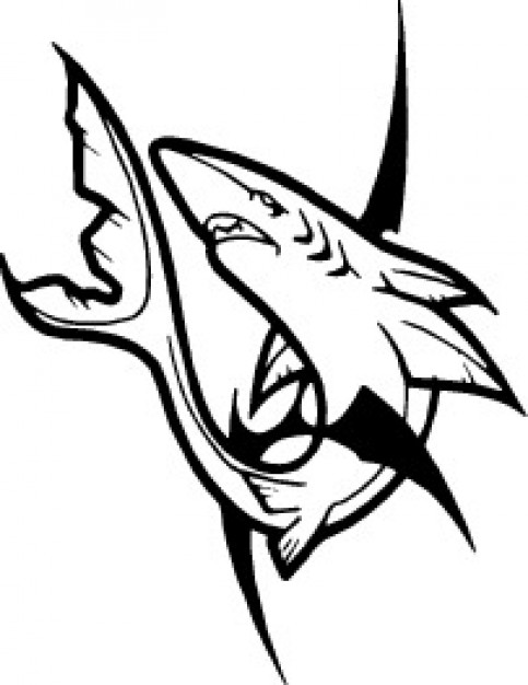 Shark Line Art | Free Download Clip Art | Free Clip Art | on ...